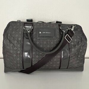 Vera Bradley Large Travel Frame Weekender Bag in Gray Nylon